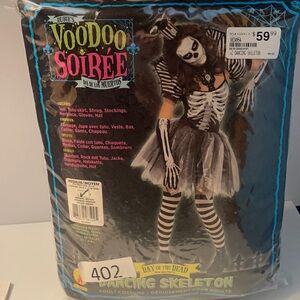 Day of the Dead, dancing skeleton costume women’s medium